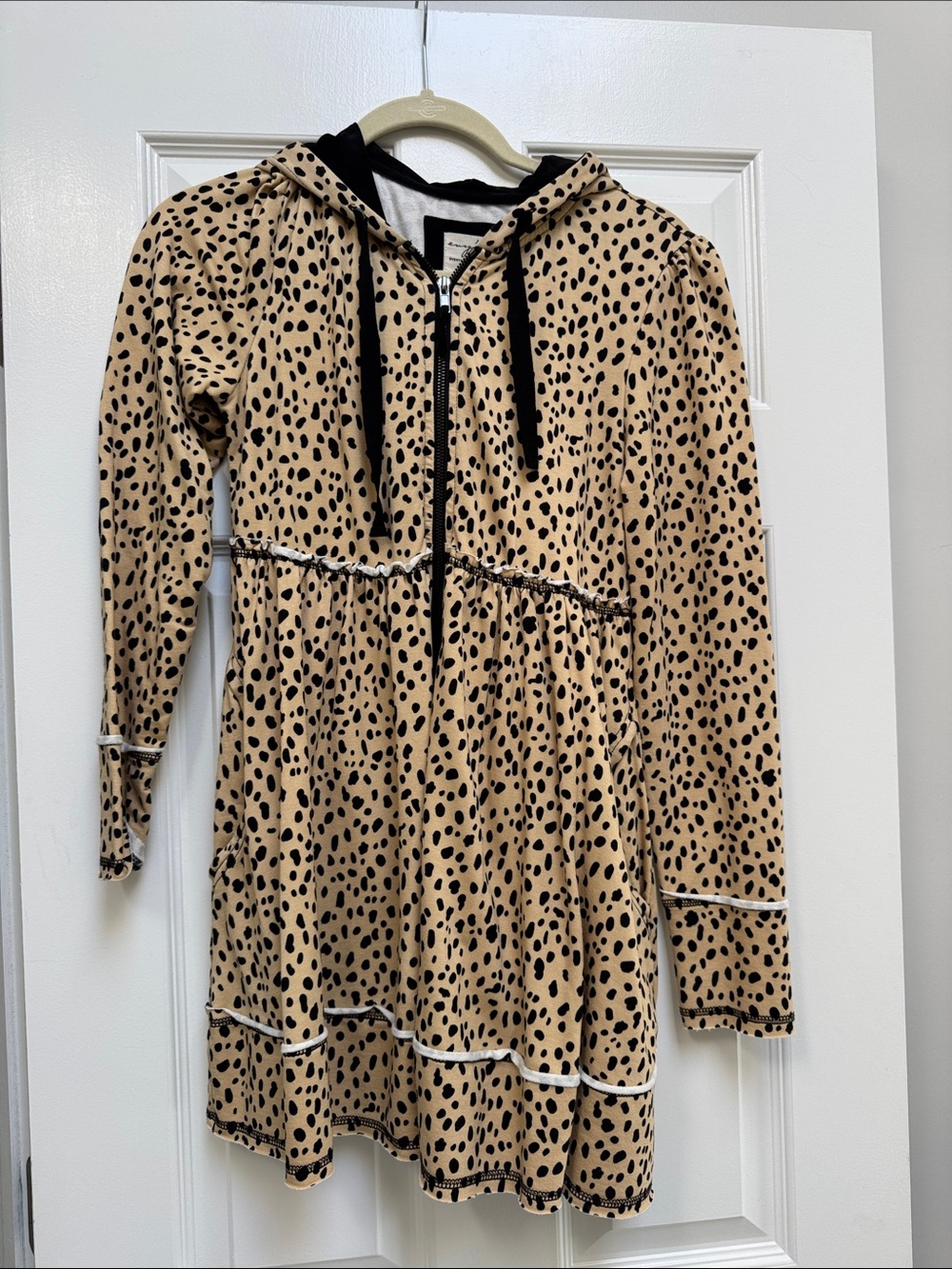 Evy's Tree cheetah Leopard Zip-Up Hoodie The Sophie XS